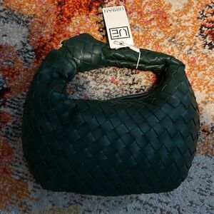 Urban Expressions Dark Green Woven Mini Bag